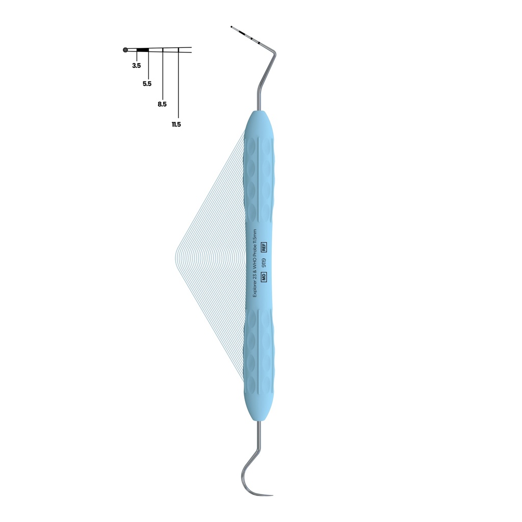 [9106] Explorer 23 + WHO Probe 11.5mm (ball end) | ErgoLite X