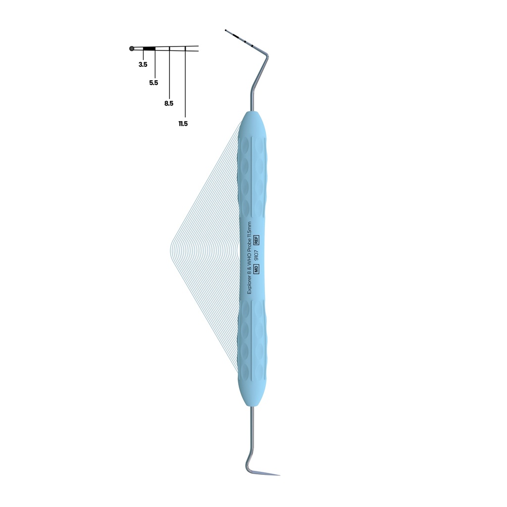 [9107] Explorer 8 + WHO Probe 11.5mm (ball end) | ErgoLite X