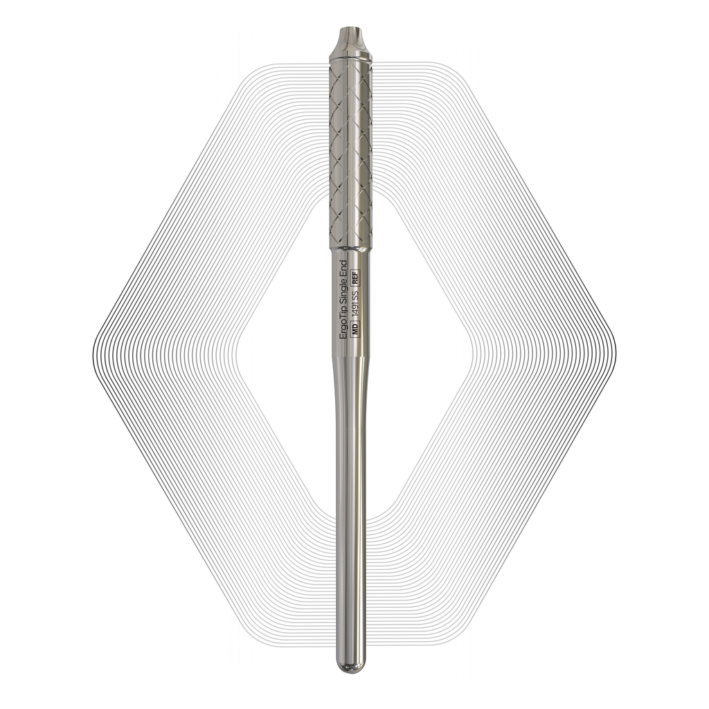 [1491 SS] Single-End Steel Handle, 8mm | ErgoTip