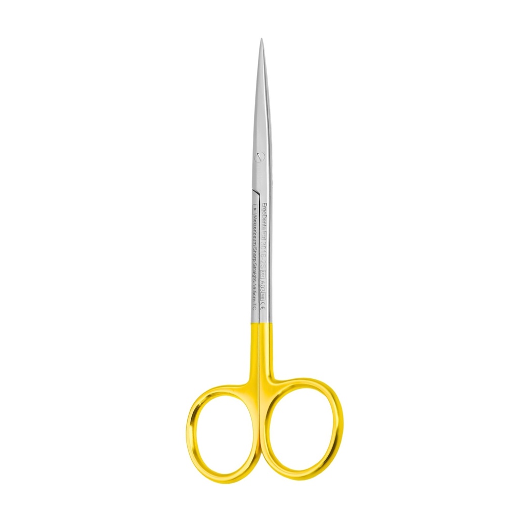 [3016-2S] Metzenbaum Sharp Scissor, Straight, 14.5cm, TC | ErgoDenta