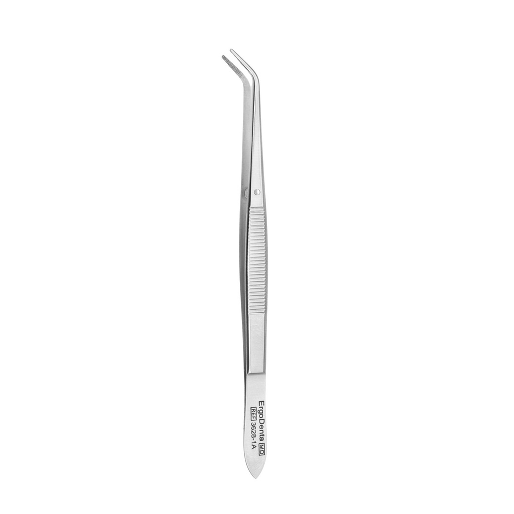 [3628-1A] College Tweezer, Short Serrated 13mm | ErgoDenta