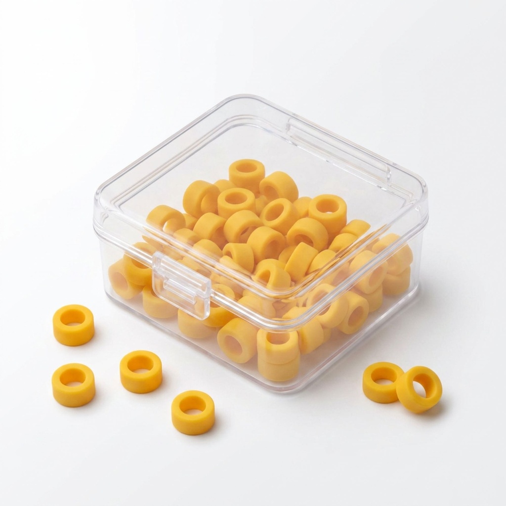 [5641Y] Color Coded Rings, Large, 25 pcs/box — Yellow | ErgoDenta
