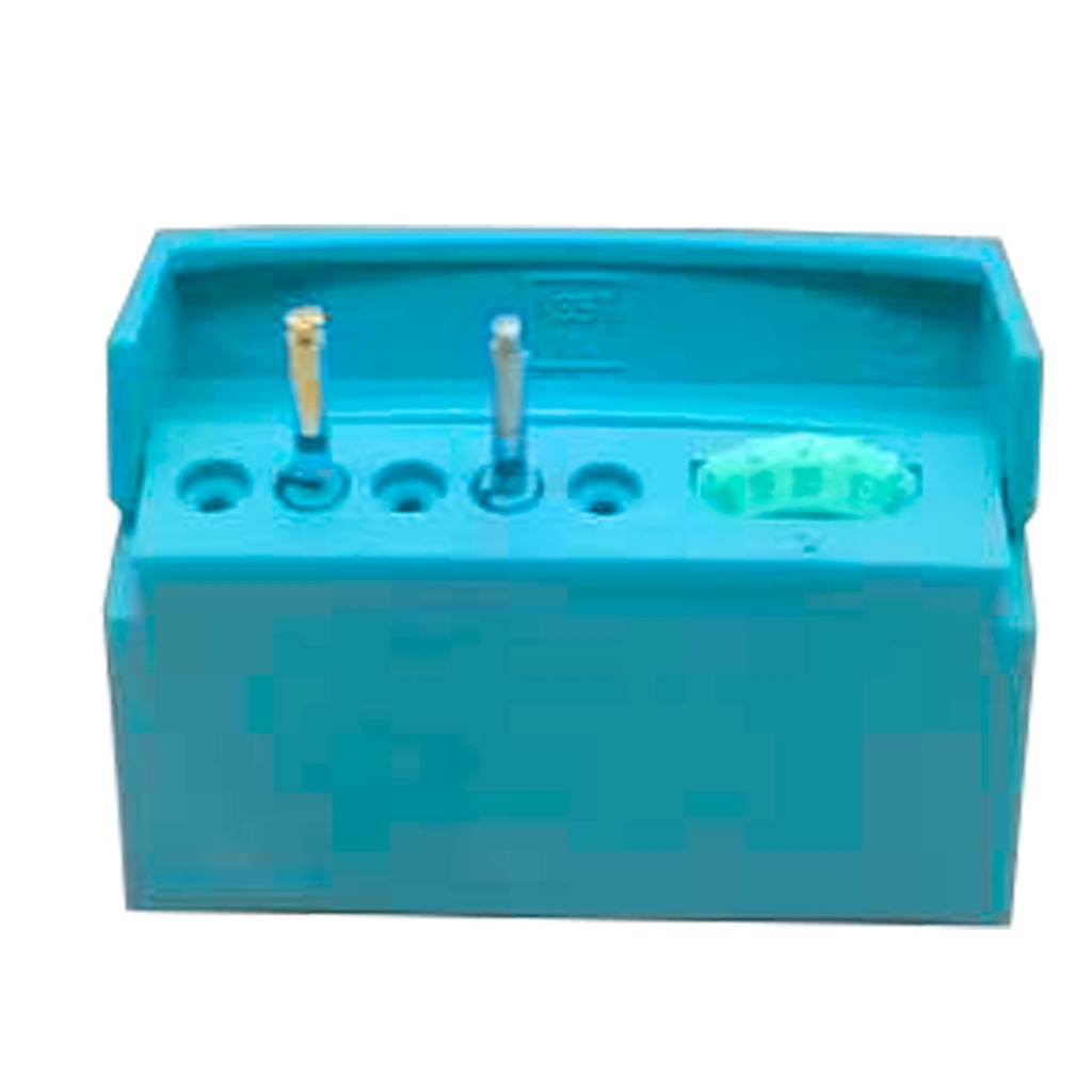 [7462S] Endodontic block with memory holder, 5 holes, Sky Blue | ErgoDenta