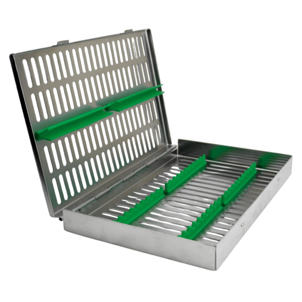 [5534G] Sterllization Cassettes for 20, 285x185x30mm, Green | ErgoDenta