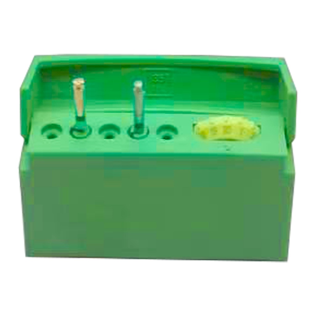 [7462G] Endodontic block with memory holder, 5 holes, Green | ErgoDenta