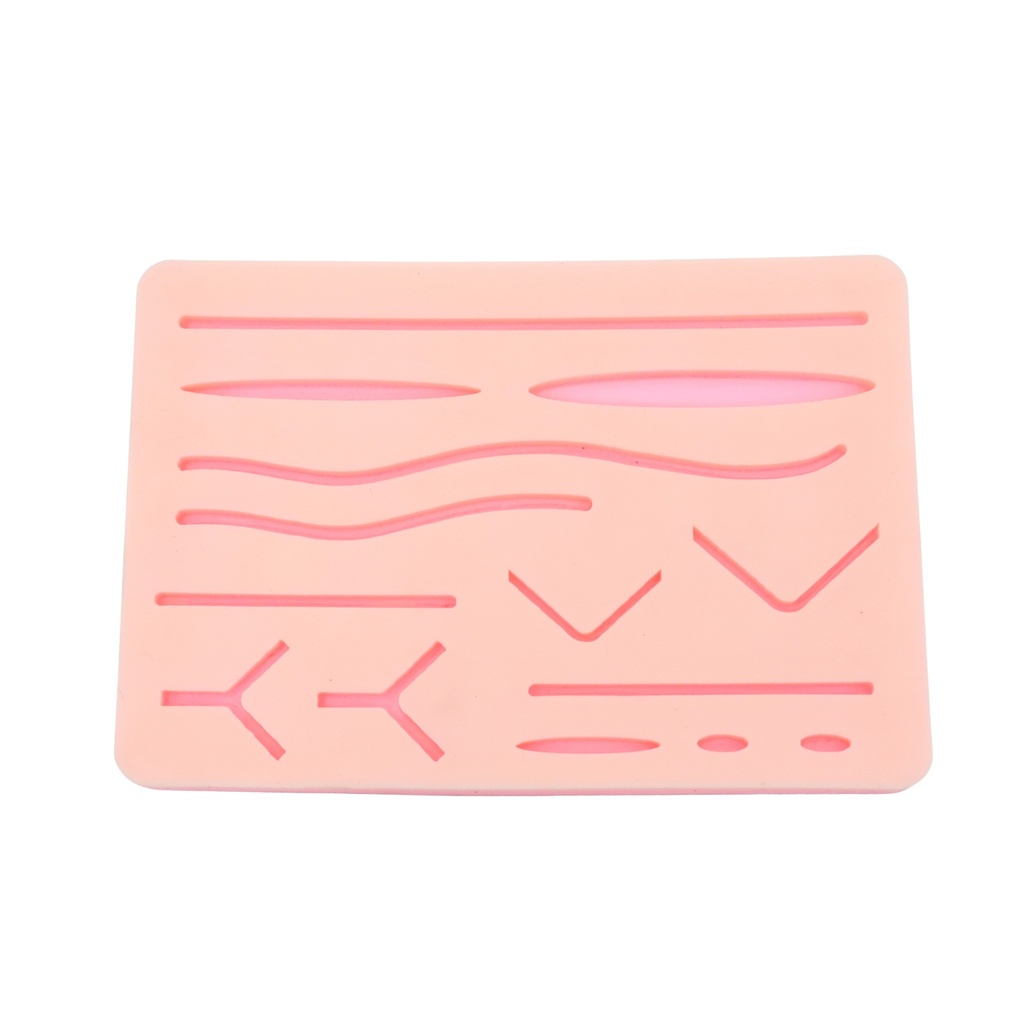[5598] Tapis d'entraînement à la suture en silicone, 14 formes,