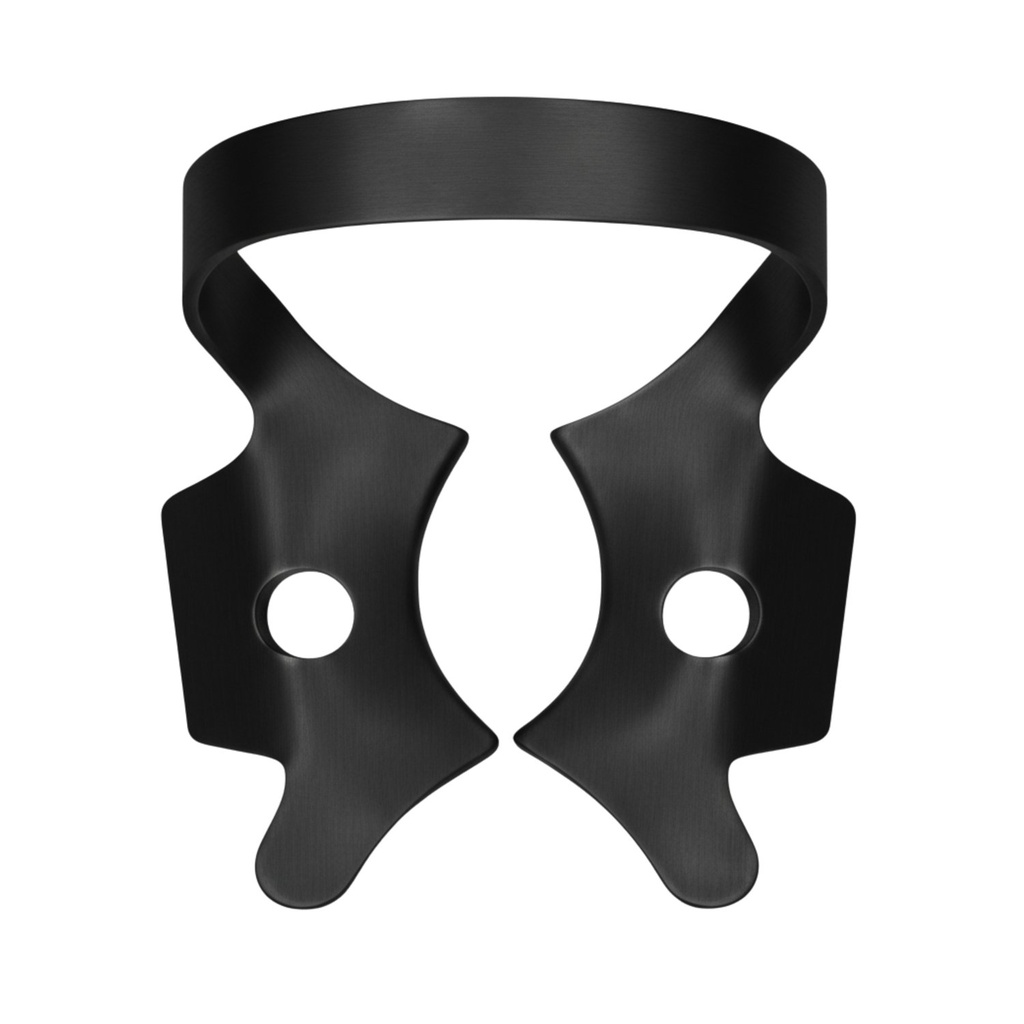 [K2705-5] 5 - Crampons de digue pour molaire supérieure | ErgoDenta (Noir)