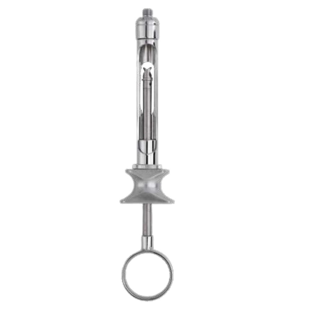 [3907] Cylinder Cartridge sprøjte, 2.2 ml, Chrome-belagt, med Metric Thread, med aspiration | ErgoDenta