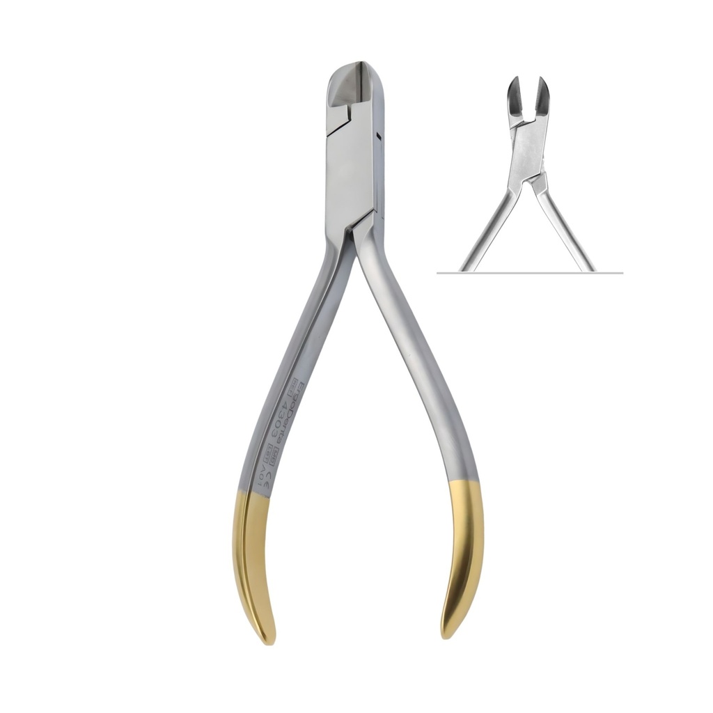 [4303] Pin & ligatur Wirecutter, max Ø 0.7mm, 13cm, TC | ErgoDenta