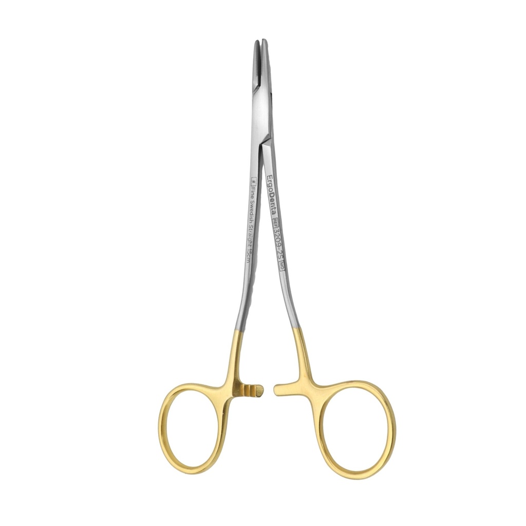 [3209-2S] Fin svensk nåleholder, lige, 15cm, TC | ErgoDenta