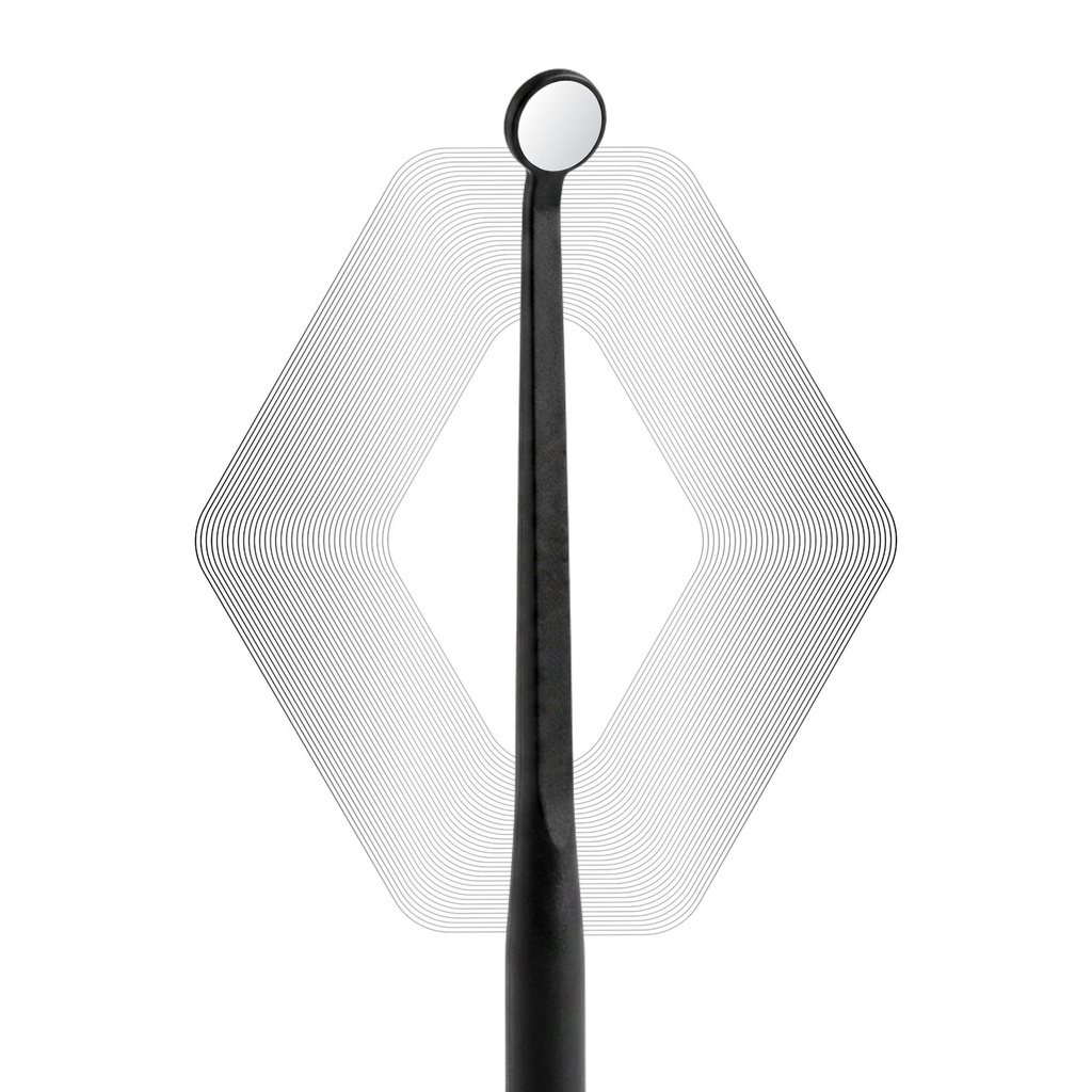 [7091U] Microscopic HD Mouth Mirror, UltraThin 0.7mm, Black | ErgoDenta