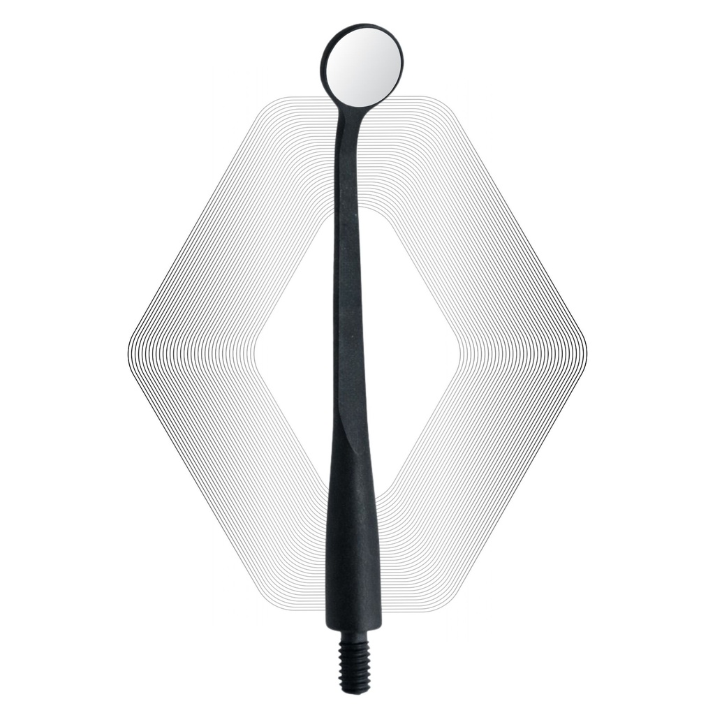 [7092U] Microscopic HD Mouth Mirror, UltraThin 0.7mm, Black | ErgoDenta