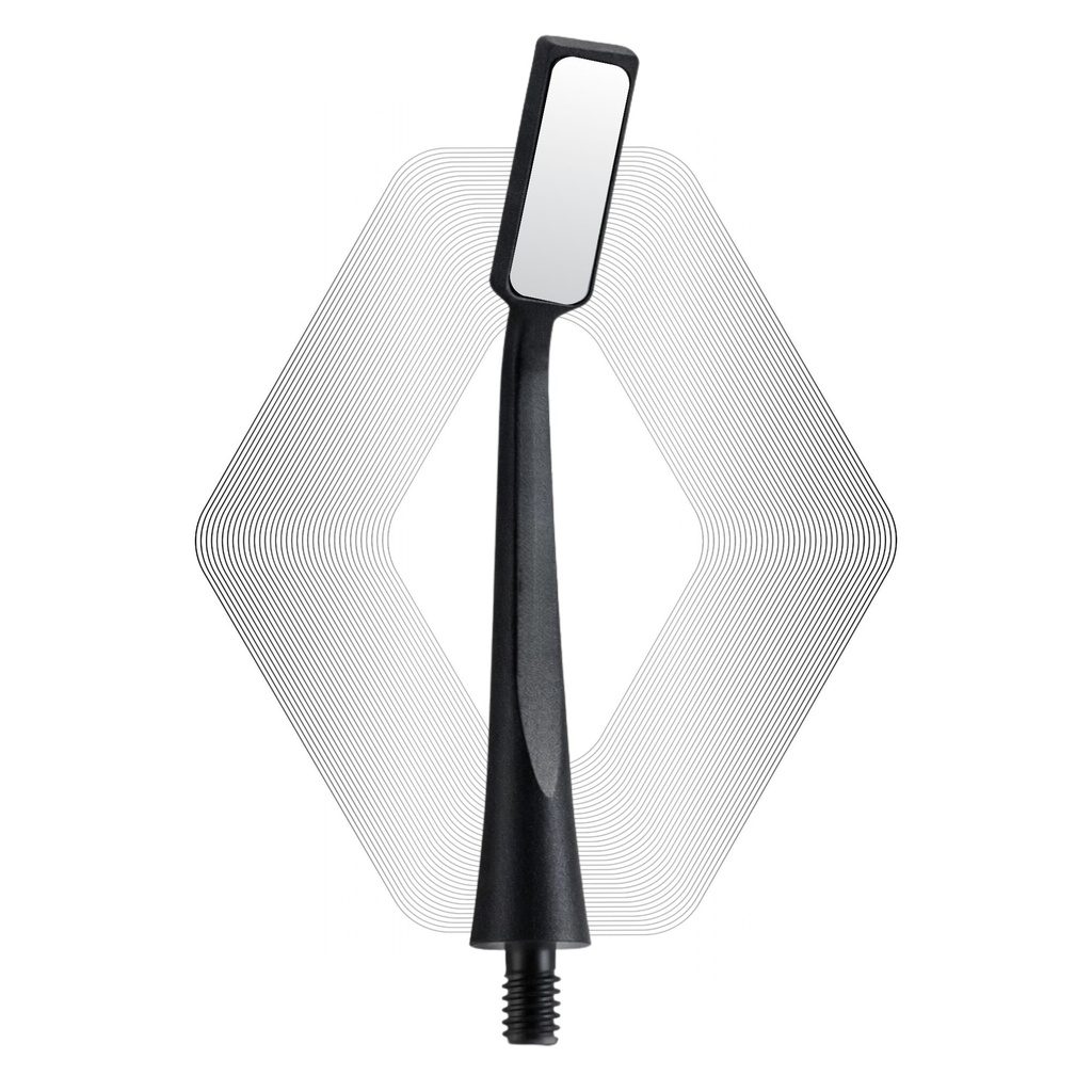 [7094R] Microscopic HD Mouth Mirror, Regular 1.5mm, Black | ErgoDenta