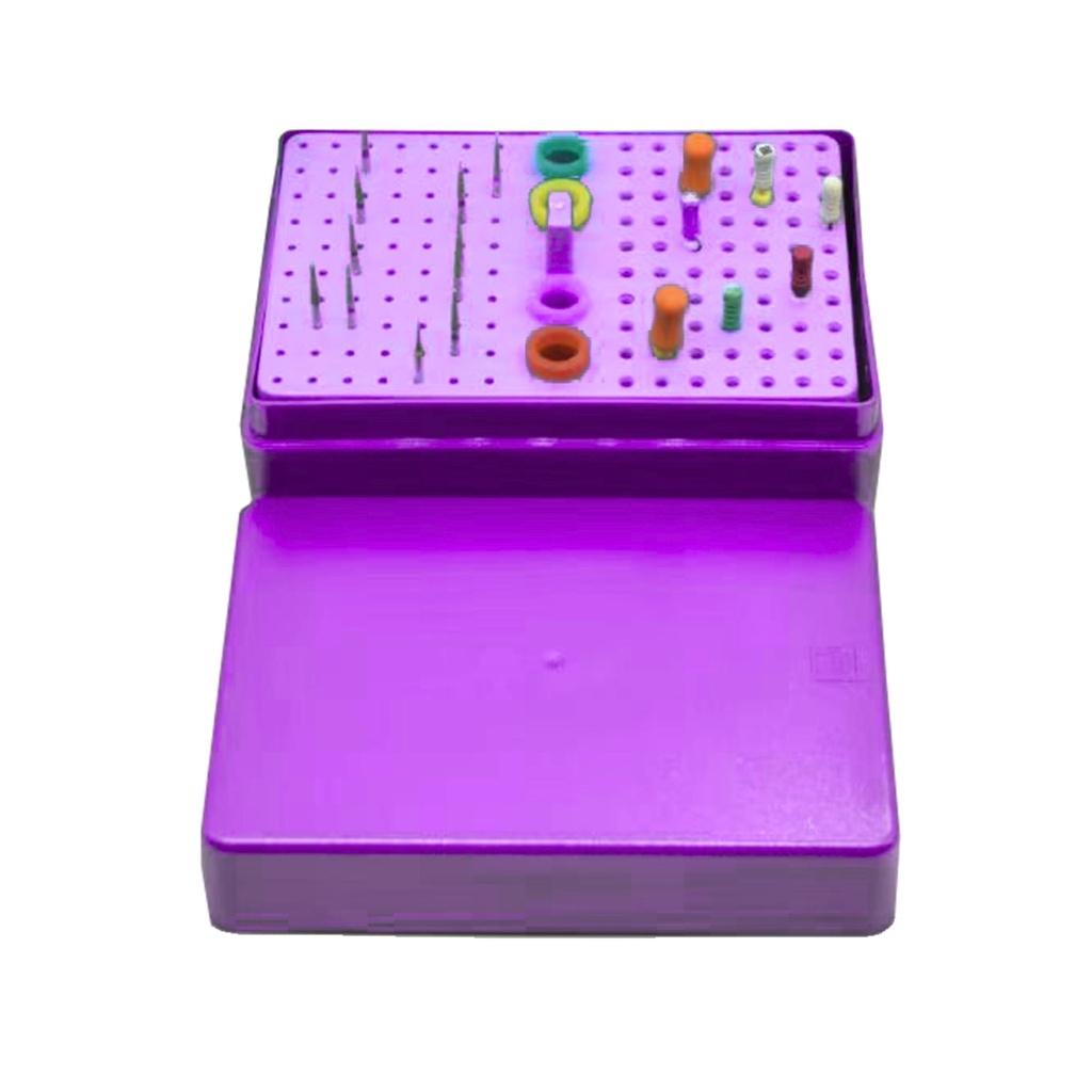 [7458M] Bur Disinfection box resistant to high temperature and Pressure, Purple | ErgoDenta