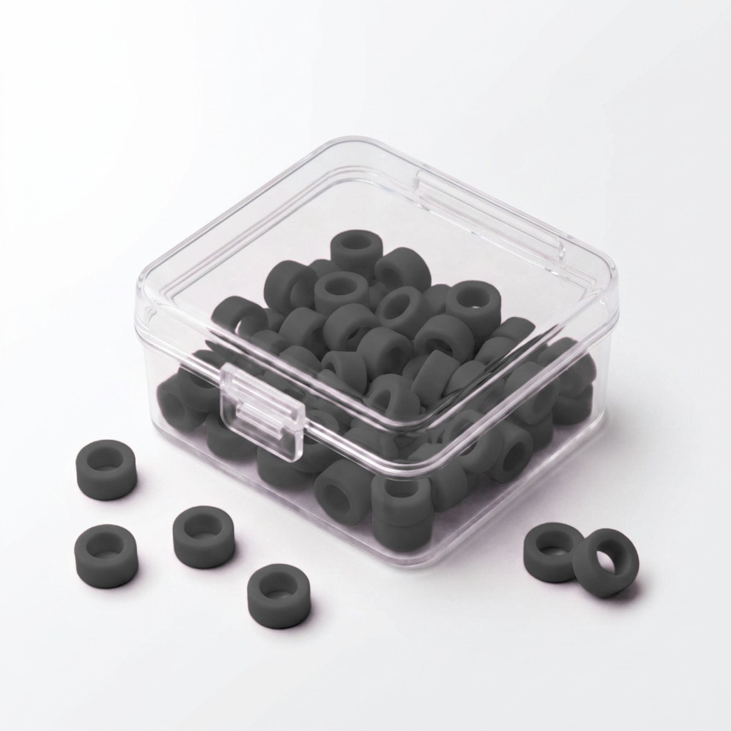 [5641K] Color Coded Rings, Large, 25 pcs/box — Black | ErgoDenta