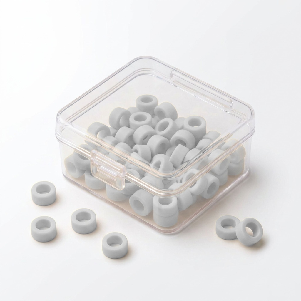 [5641W] Color Coded Rings, Large, 25 pcs/box — White | ErgoDenta