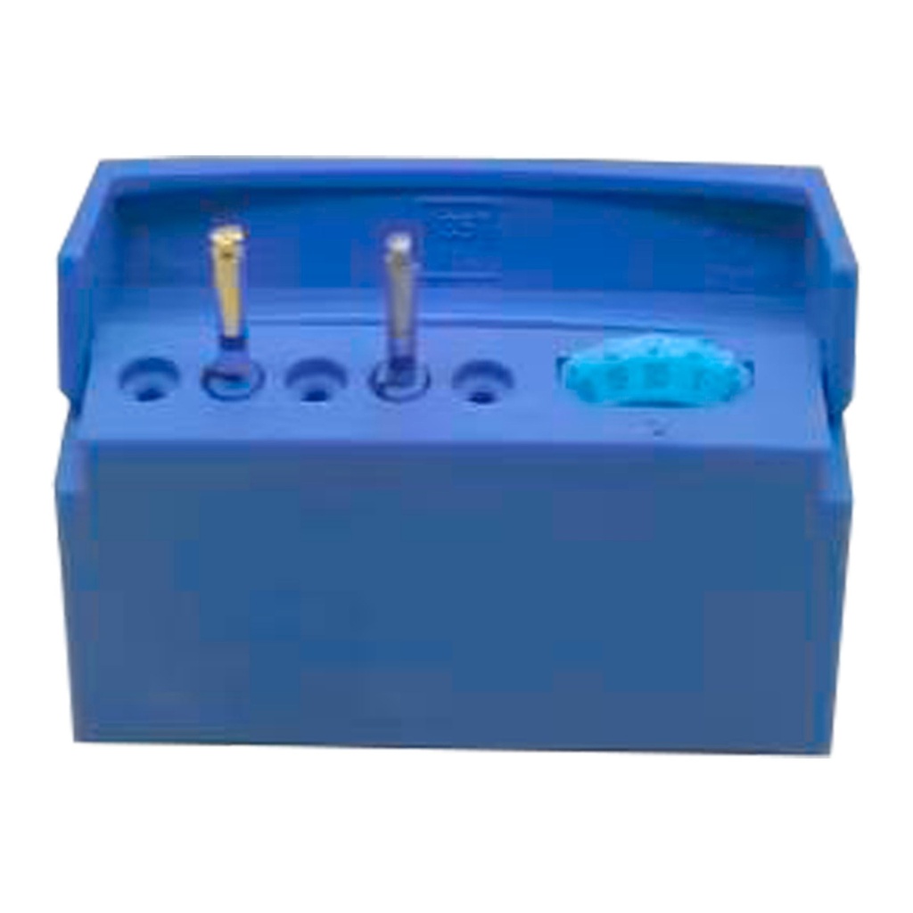 Endodontisk block med memory holder, 5 huller, blå | ErgoDenta