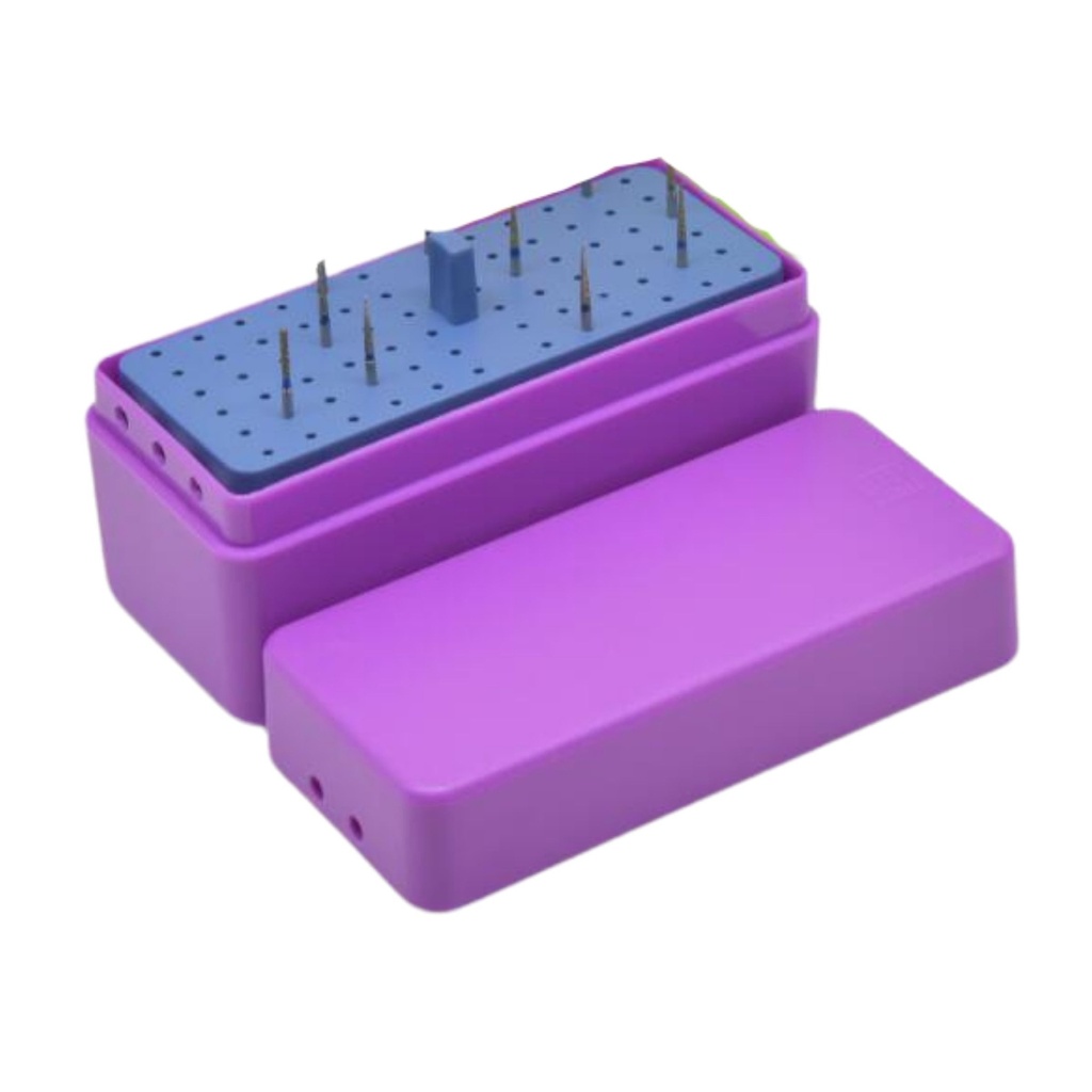 [7464M] 72 holes endo box for diamond bur, Purple | ErgoDenta