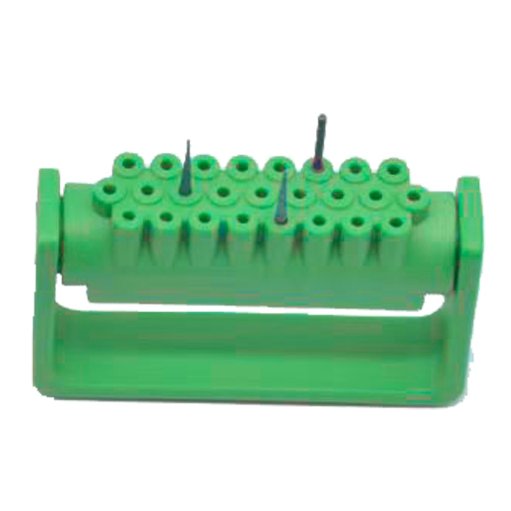 [7457G] Opening Disinfection Frame Resistant to high temperature and pressure, 25 Holes, Green | ErgoDenta