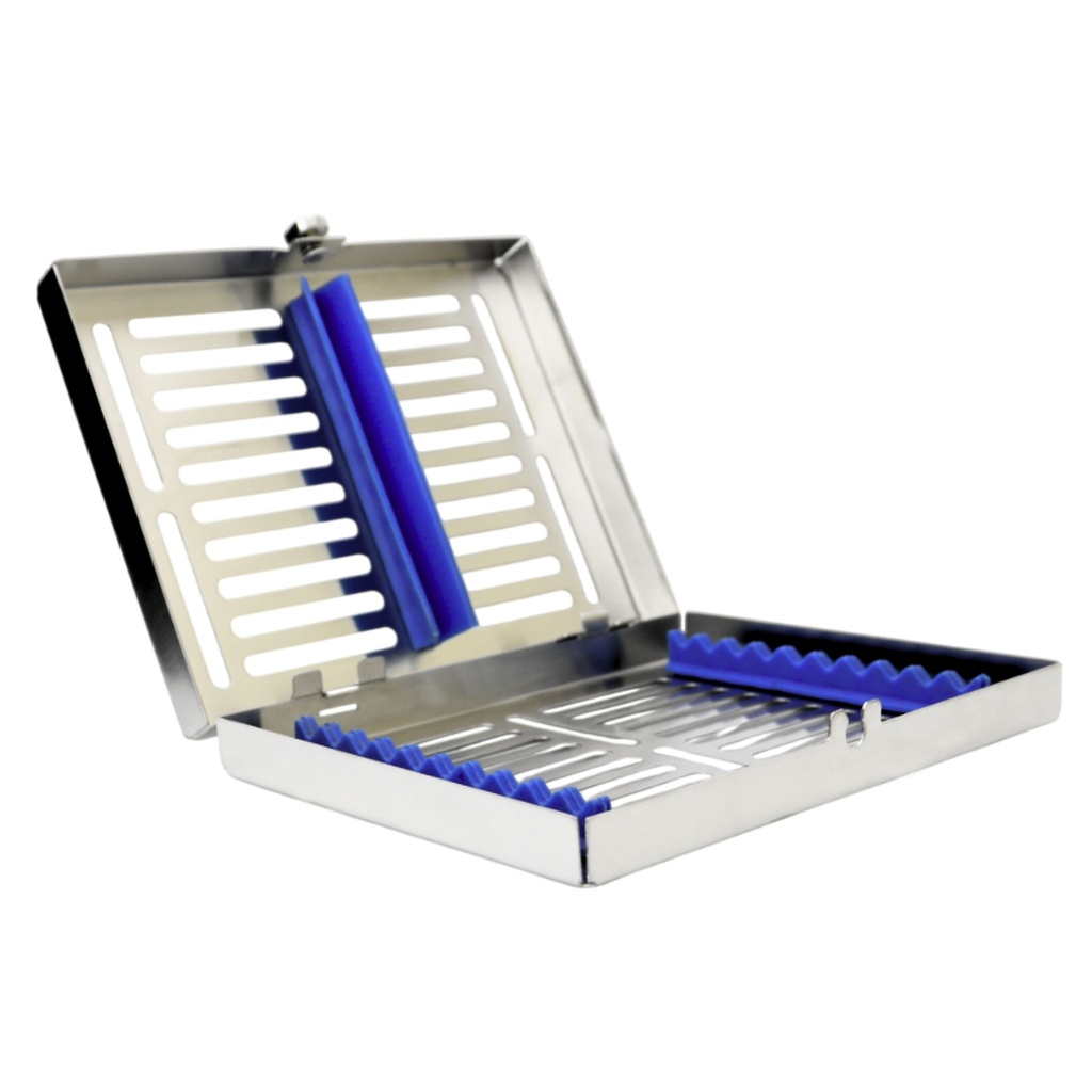 [5512B] Removable lid, Sterilization cassette for 10, 185x145x35mm, Blue Silicone | ErgoDenta