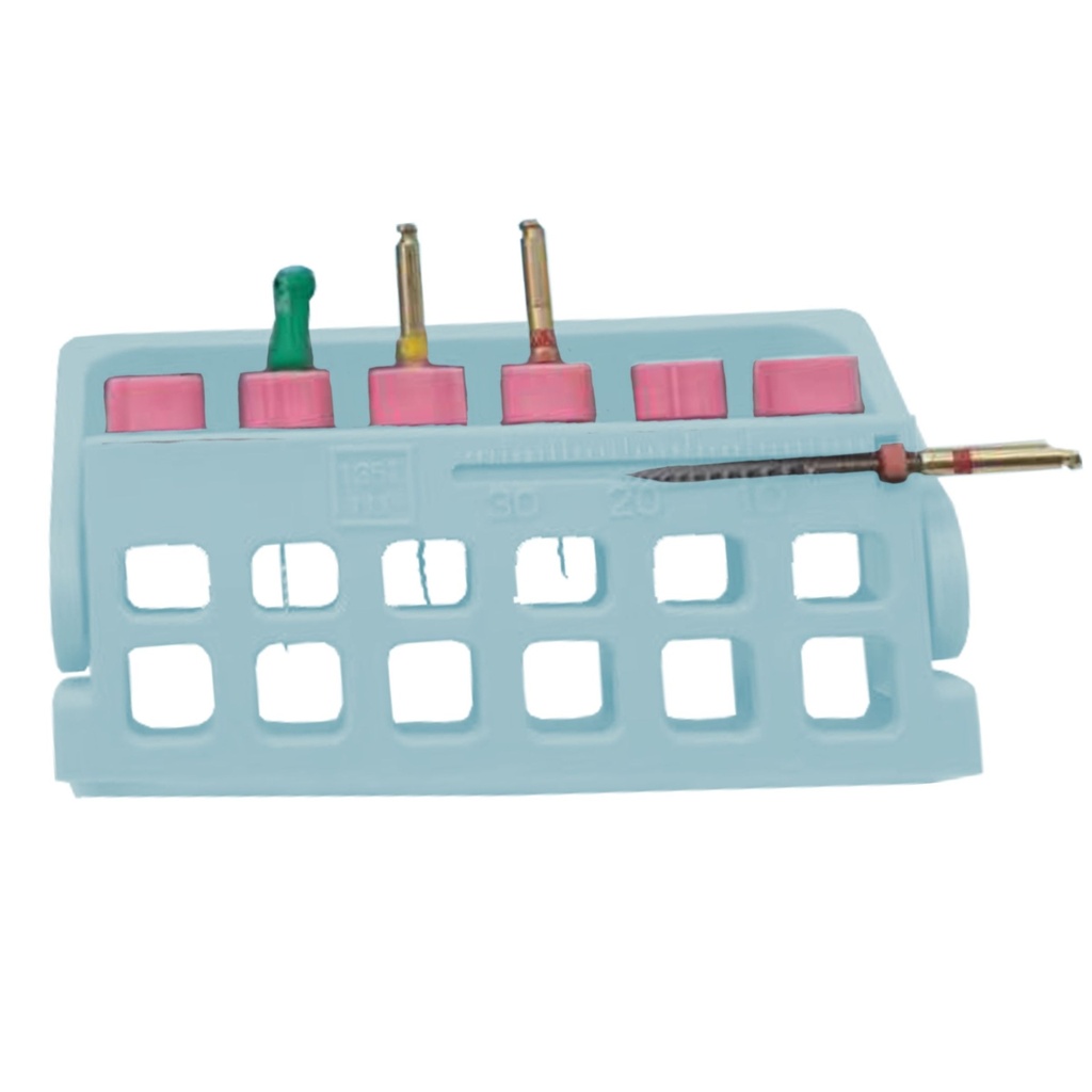 [7463S] Root Canal File Frame, 6 holes, Sky Blue | ErgoDenta