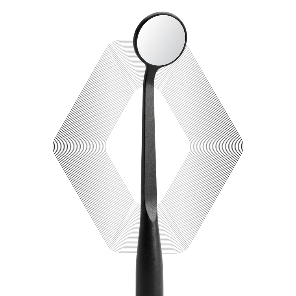 [7095U] Microscopic HD Mouth Mirror, UltraThin 0.7mm, Black | ErgoDenta
