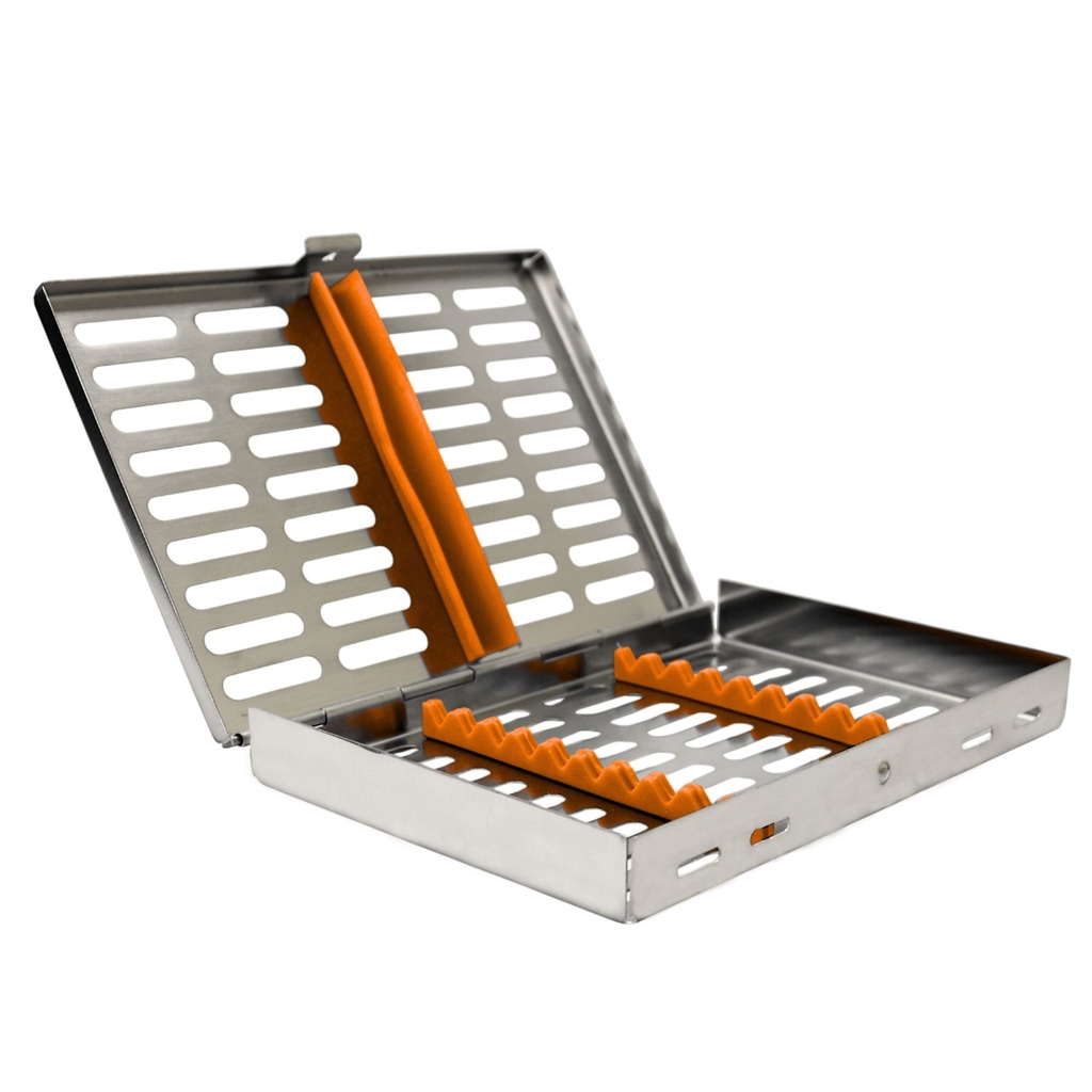 [5533O] Sterllization Cassettes for 10, 185x130x20mm, Orange | ErgoDenta