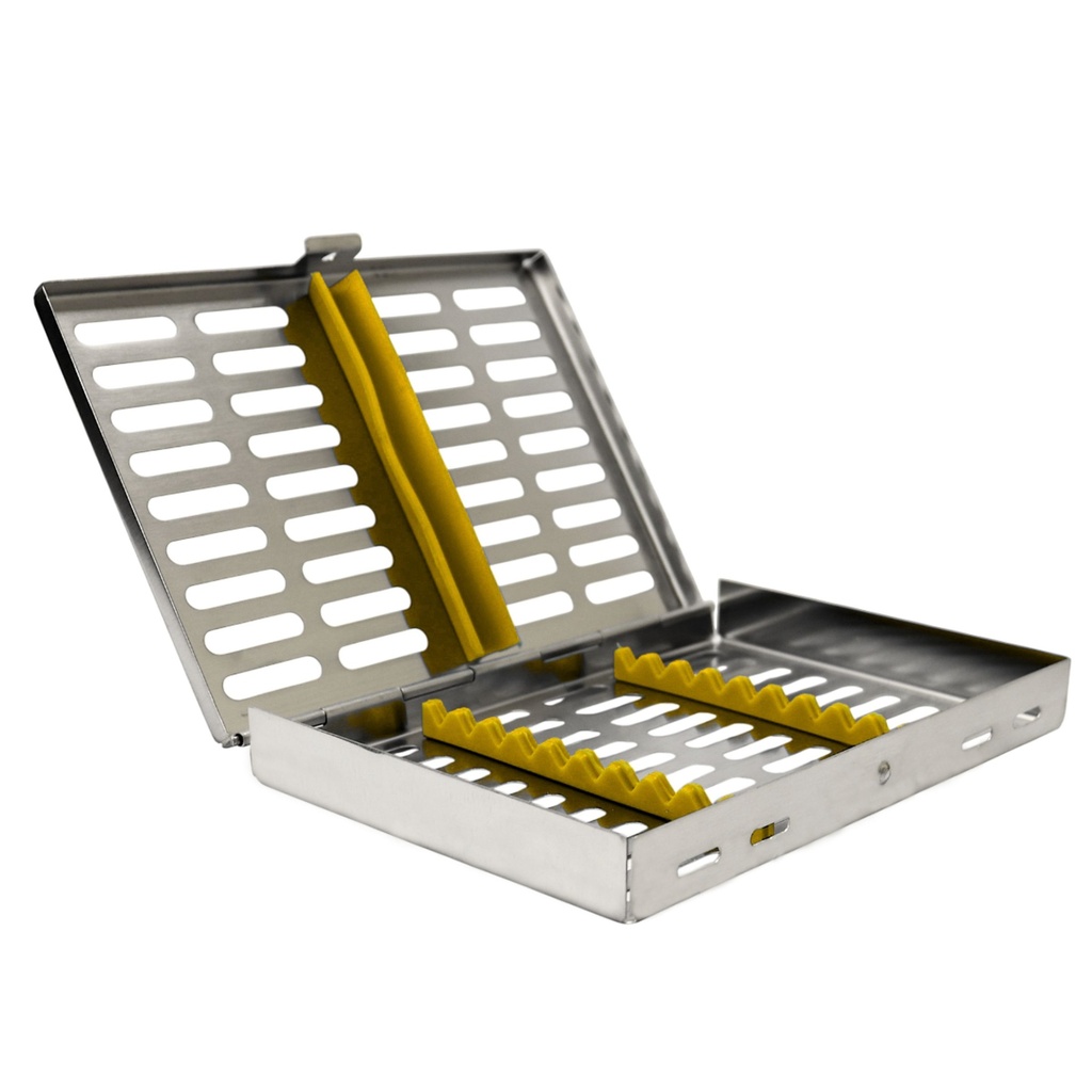 Sterllization Cassettes for 10, 185x130x20mm, Yellow | ErgoDenta