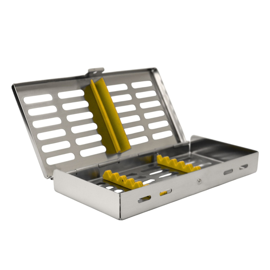 Sterllization Cassettes for 7, 185x90x20mm, Yellow | ErgoDenta