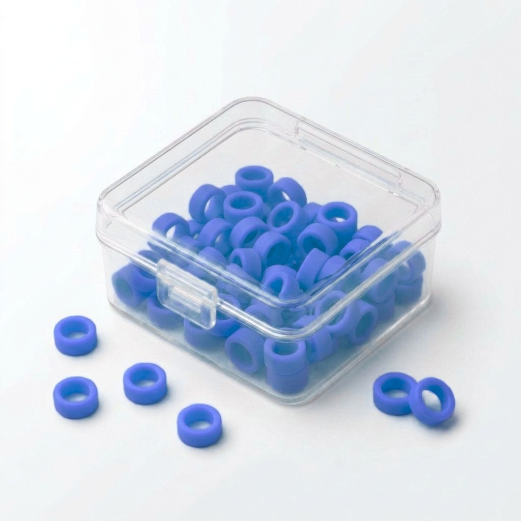 [5651B] Color Coded Rings, Small, 50 pcs/box — Blue | ErgoDenta