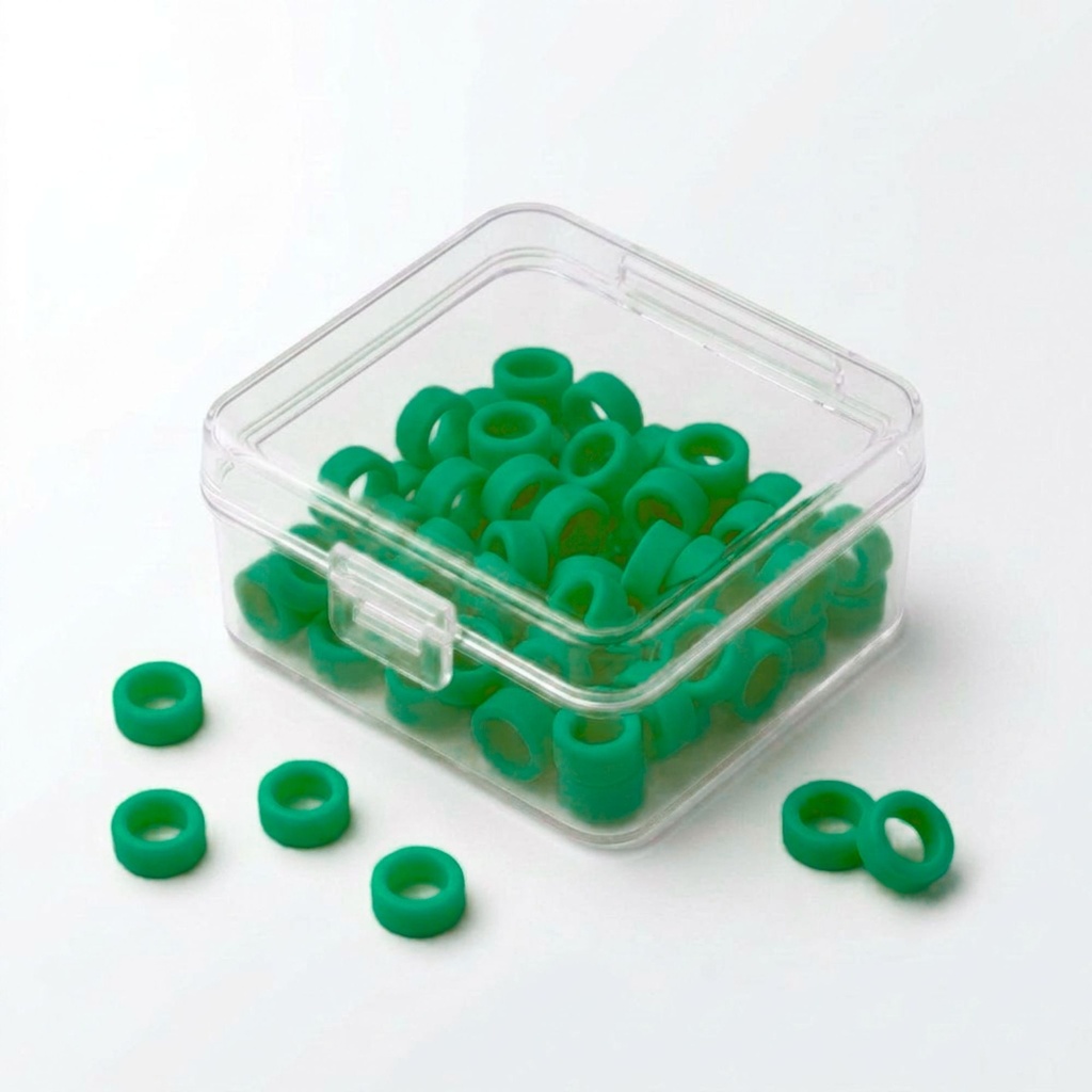 Color Coded Rings, Small, 50 pcs/box — Green | ErgoDenta
