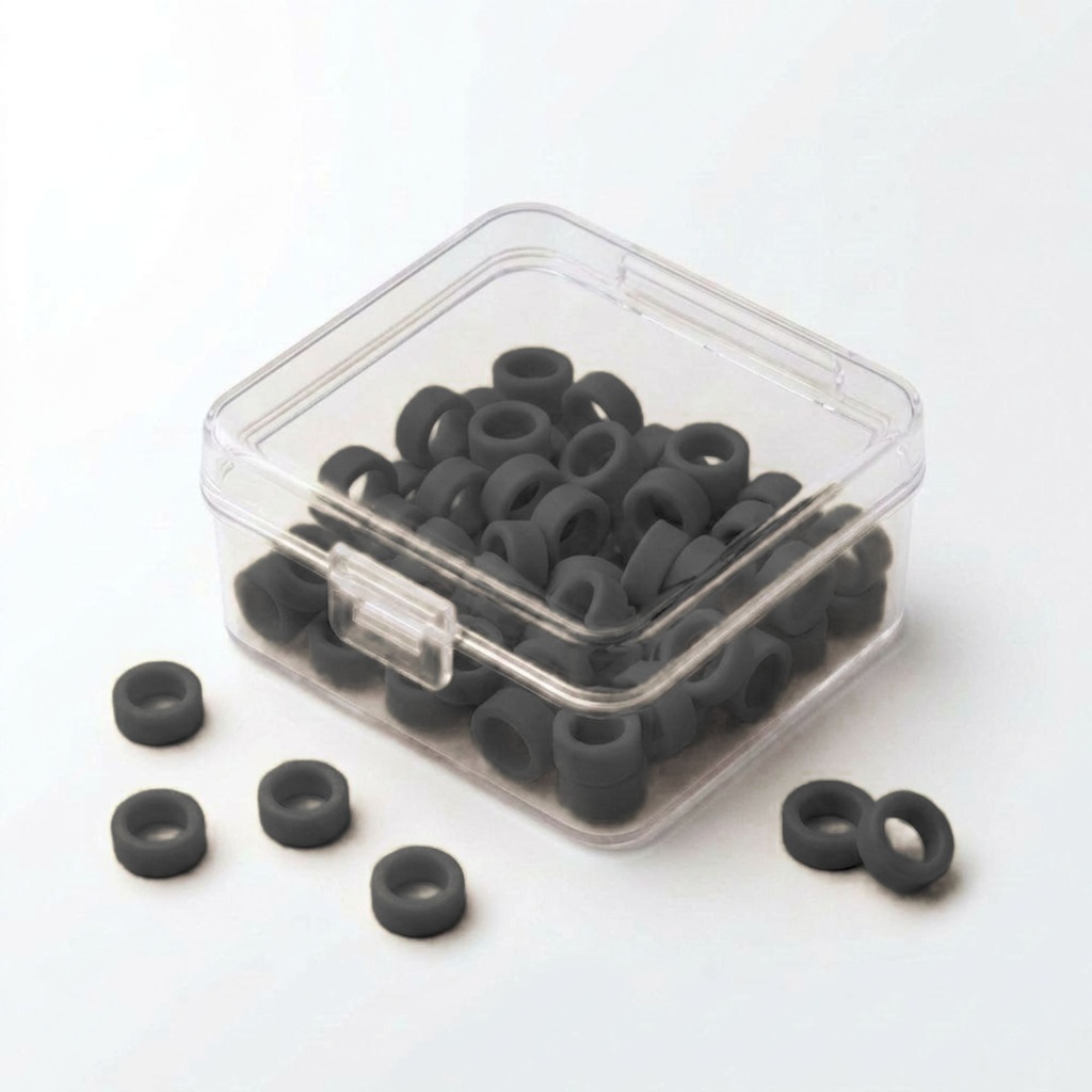 [5651K] Color Coded Rings, Small, 50 pcs/box — Black | ErgoDenta