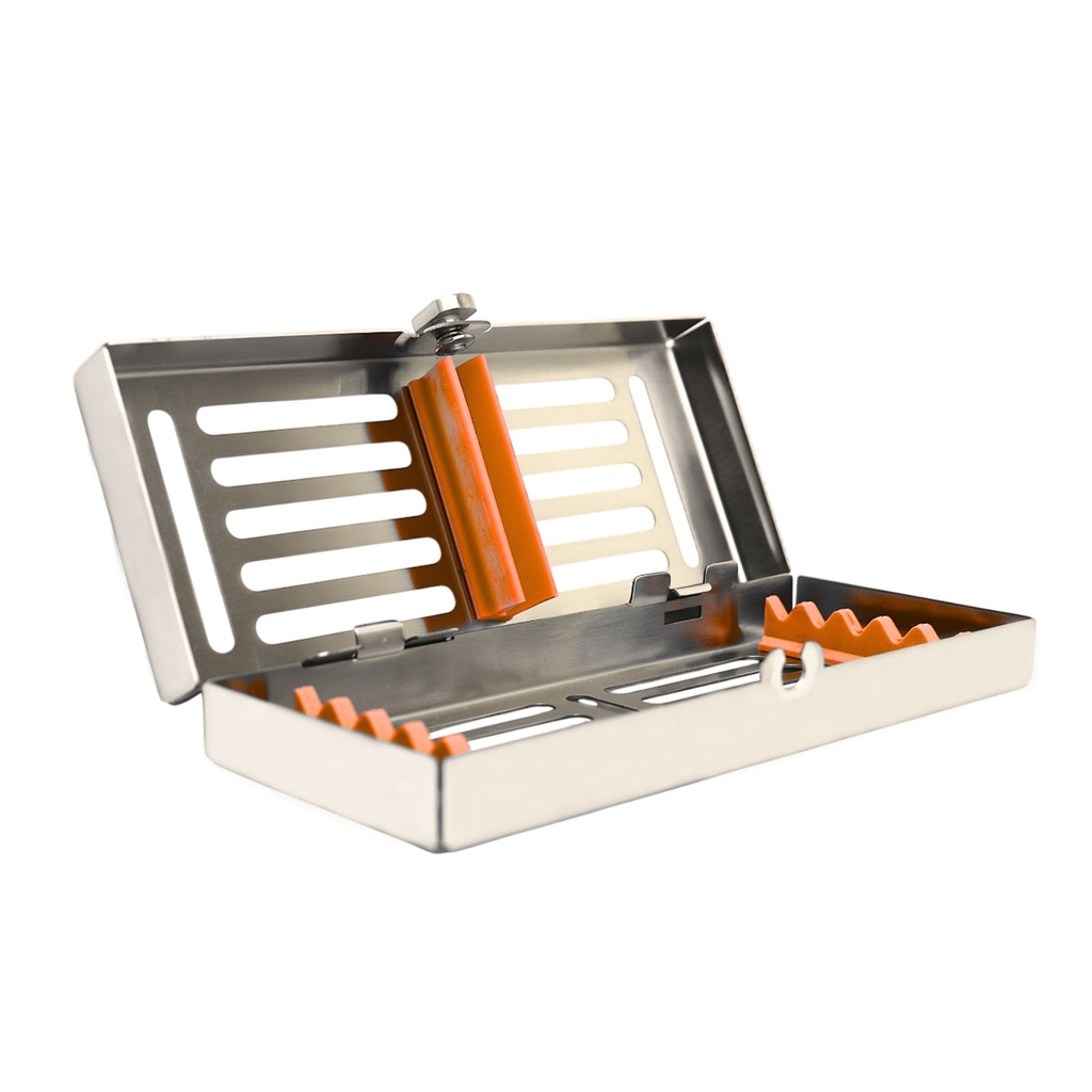 [5511O] Removable lid, Sterilization cassette for 5, 185x75x35mm, Orange Silicone | ErgoDenta