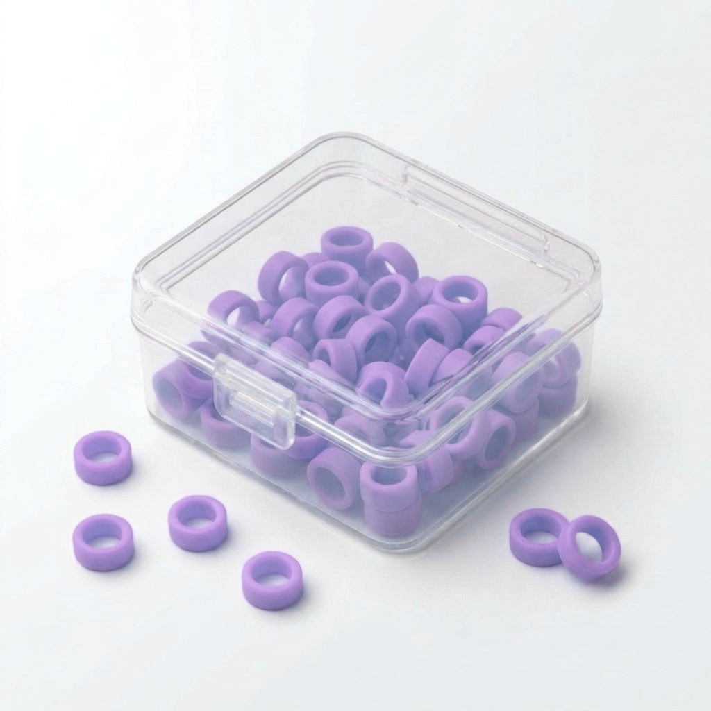 [5651P] Color Coded Rings, Small, 50 pcs/box — Lavender | ErgoDenta