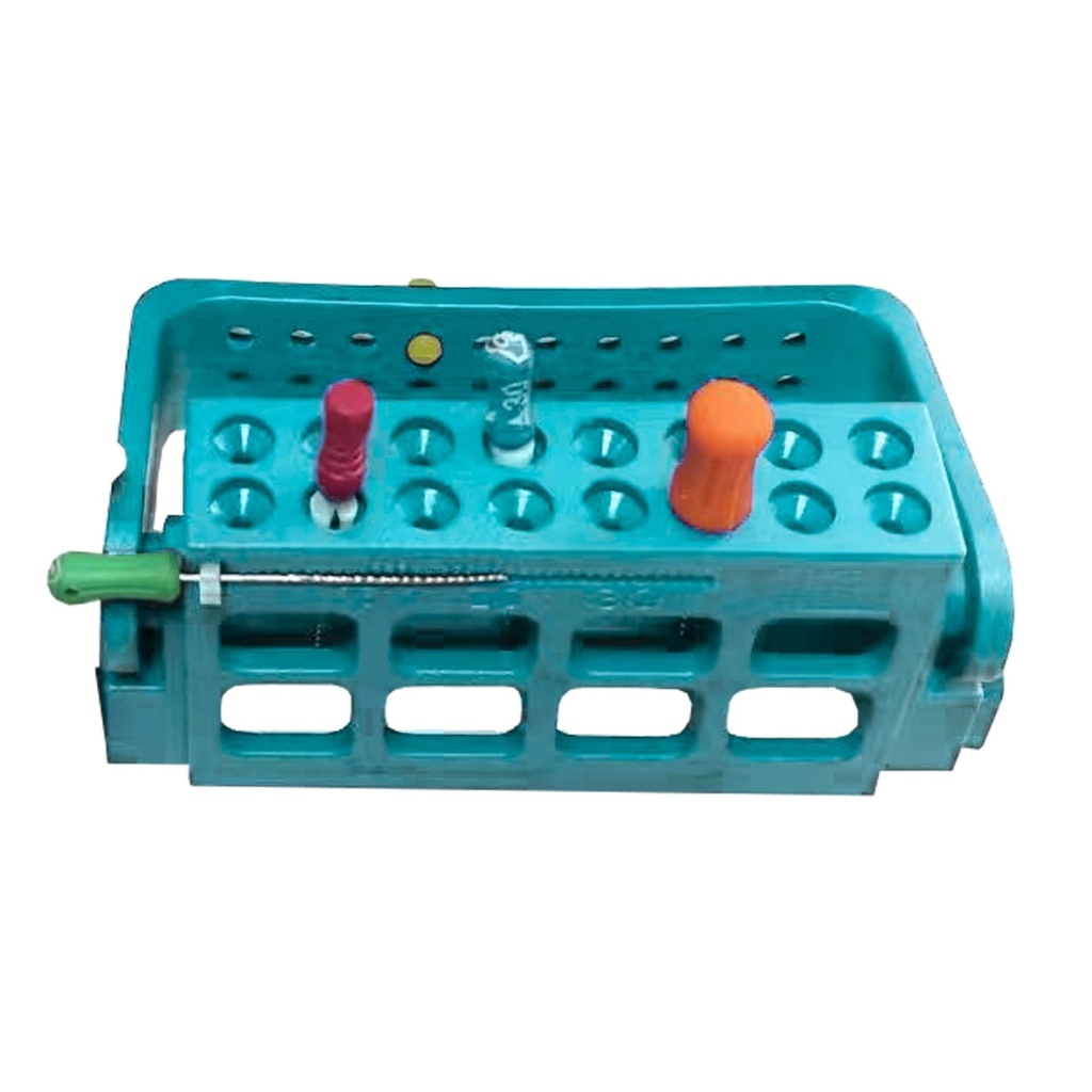 [7459S] Root Canal File Frame, 16 Holes, Sky Blue | ErgoDenta