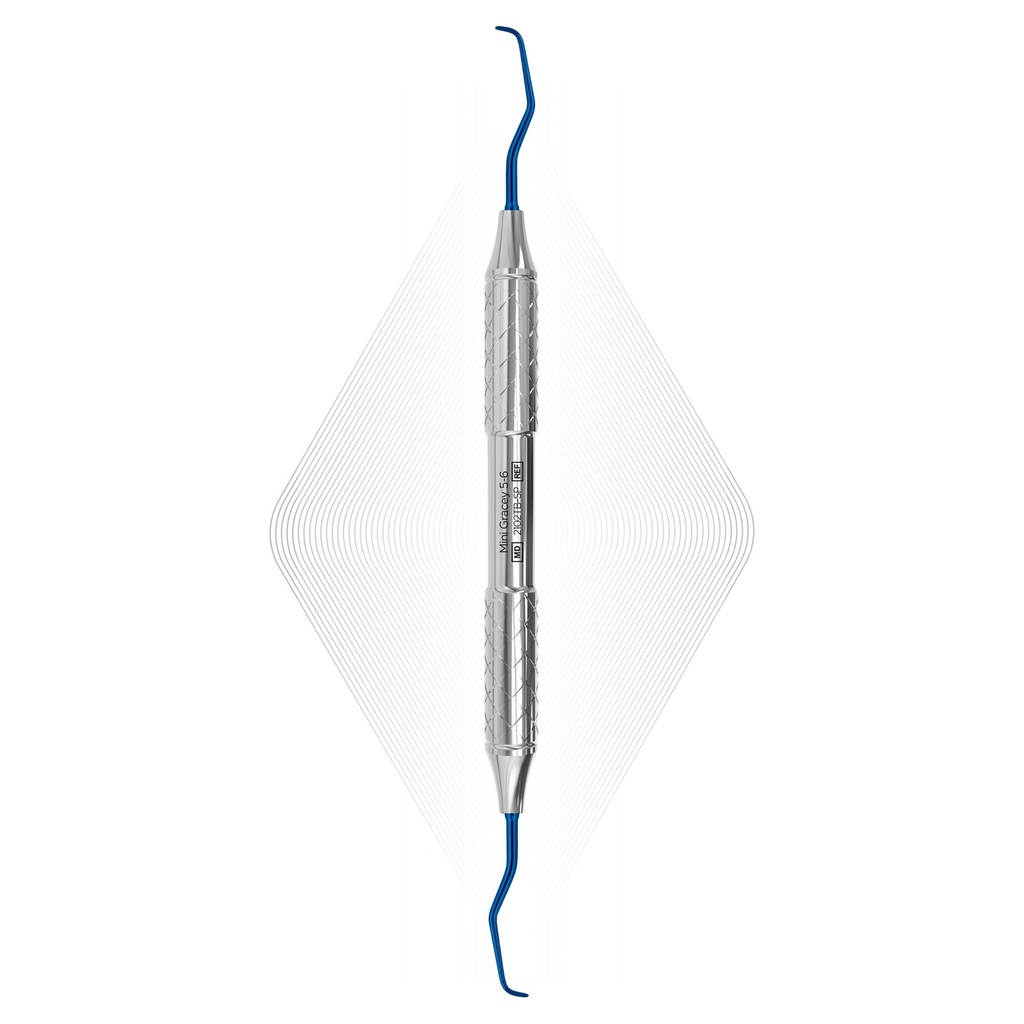 [2102TB-SP] Mini Gracey 5-6, Blue, For Implants (Titanium) | ErgoDenta