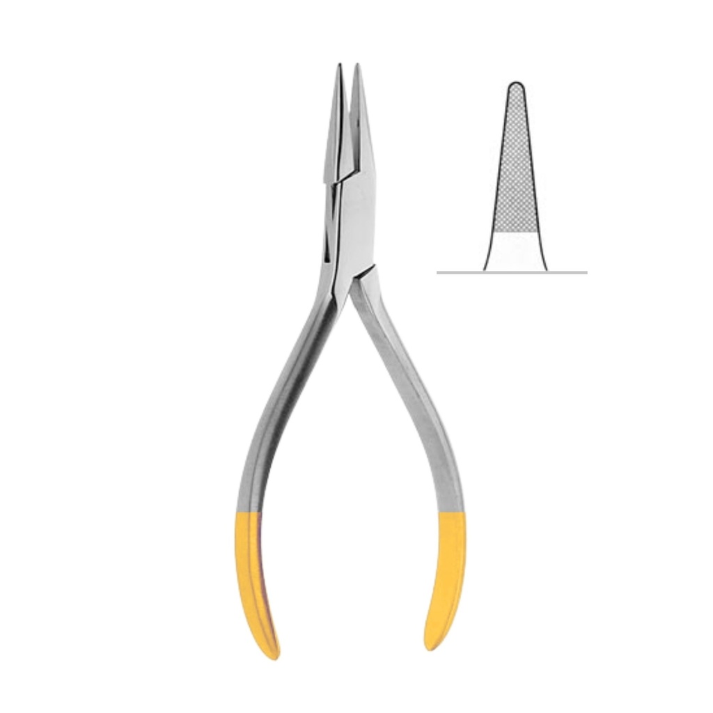Flat Nose Pliers both sides serrated with TC inserts,14cm,TC