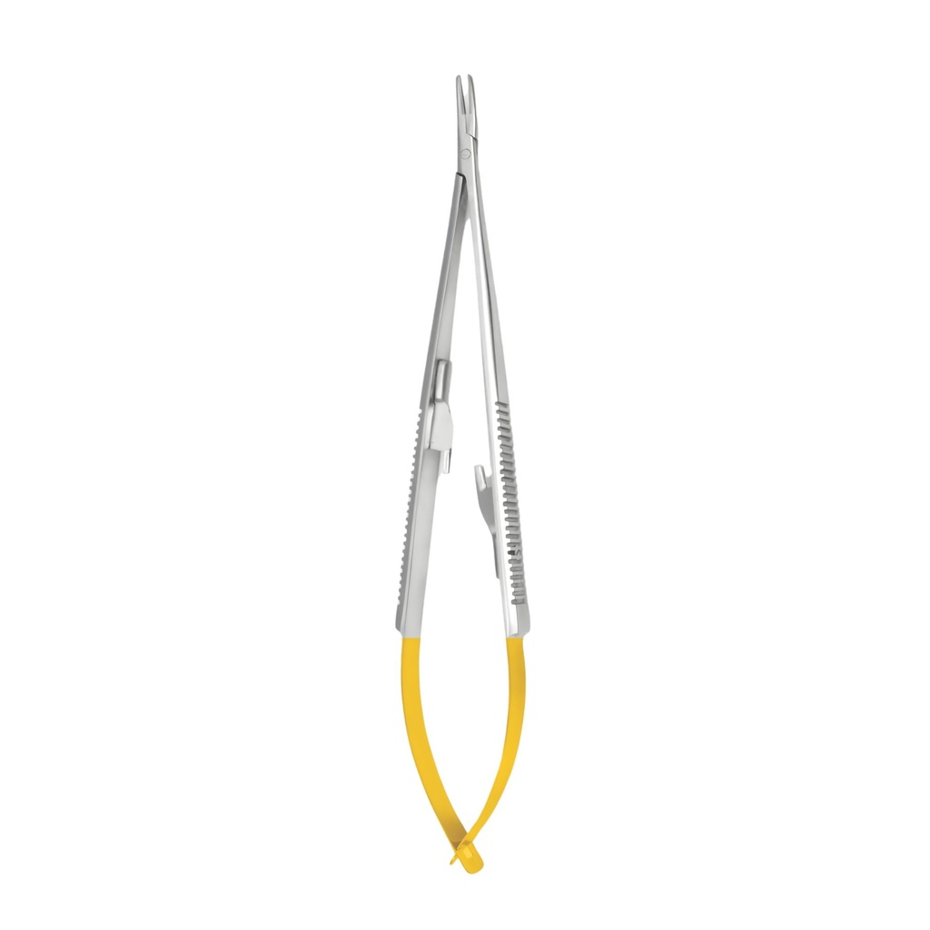 [3333-2C] Castervejio Micro Needle Holder, Curved, 16cm, TC